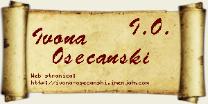 Ivona Osećanski vizit kartica